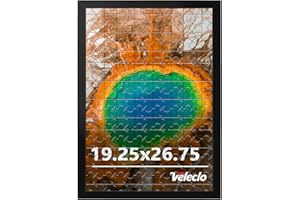 Veleclo 19.25x26.75 Picture Frame for Wall Display, 19.25x26.75 Black Picture Frame with Shatter Resistant Plexiglass, Stable and Sturdy Puzzle Frame for Wall Display, Handpicked Gift Collection