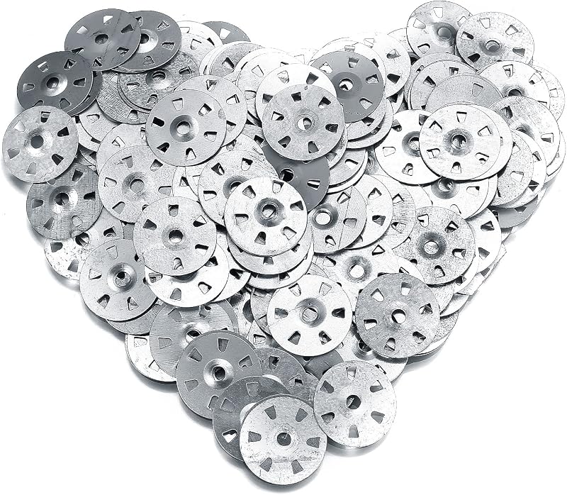 LJAPPLIED 100x 35mm Galvanised Steel Easy Fix Washers for Insulation Boards