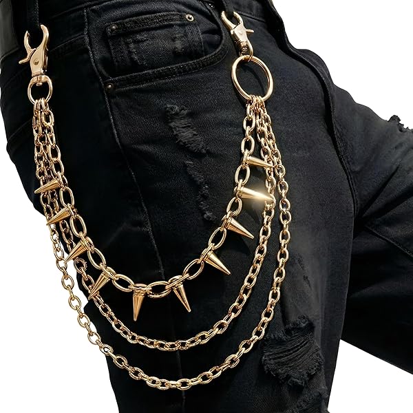 Amazon.com: Pants Chain for Men Women,Biker Skull Chain Wallet