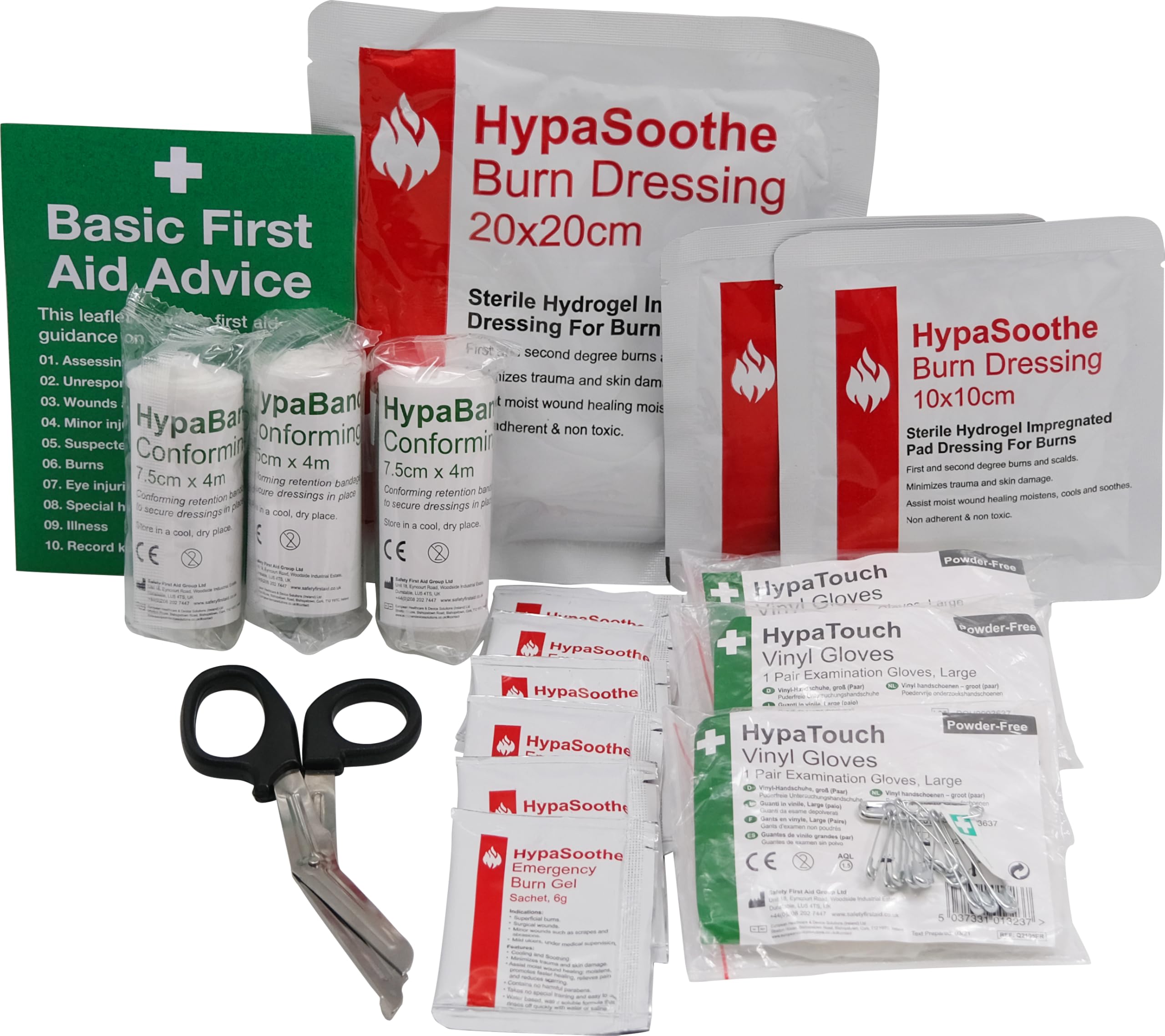 Safety First Aid Group HypaSoothe Burns Kit Refill, Medium