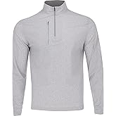Greg Norman Weatherknit Boomerang Stretch 1/4 Zip Shark Grey Outerwear Men L