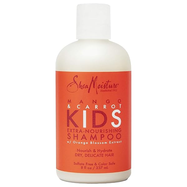 SHEAMOISTURE EXTRA-NOURISHING SHAMPOO HAIR CARE FOR KIDS MANGO CARROT WITH SHEA BUTTER 8 OZ