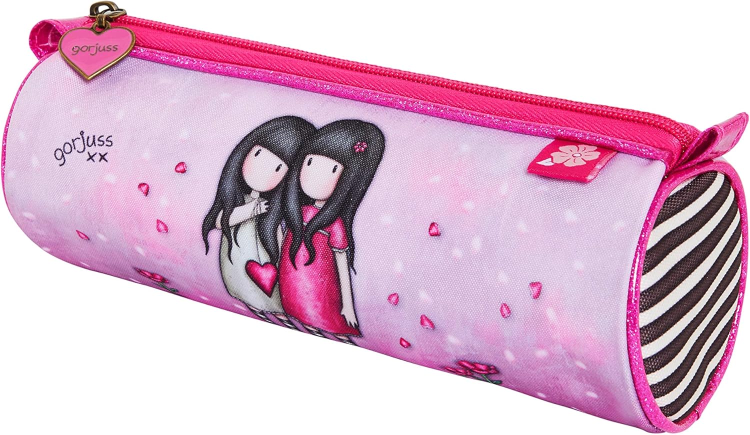 Gorjuss Sparkle & Bloom Round Pencil Case 326GJ16 - You Can Have Mine, Lilac