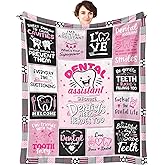 KJACGAD Dental Assistant Gifts for Women, Dental Assistant Week Gifts, Dental Assistants Appreciation Week Gift for Women Throw Blanket 60" x 50"