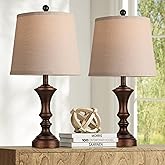 ROTTOGOON Retro Table Lamps Set of 2 Nightstand Lamp for Bedroom Vintage Rustic Table Lamps for Living Room Traditional Nightstand Bedside Lamps Bulb NOT Included