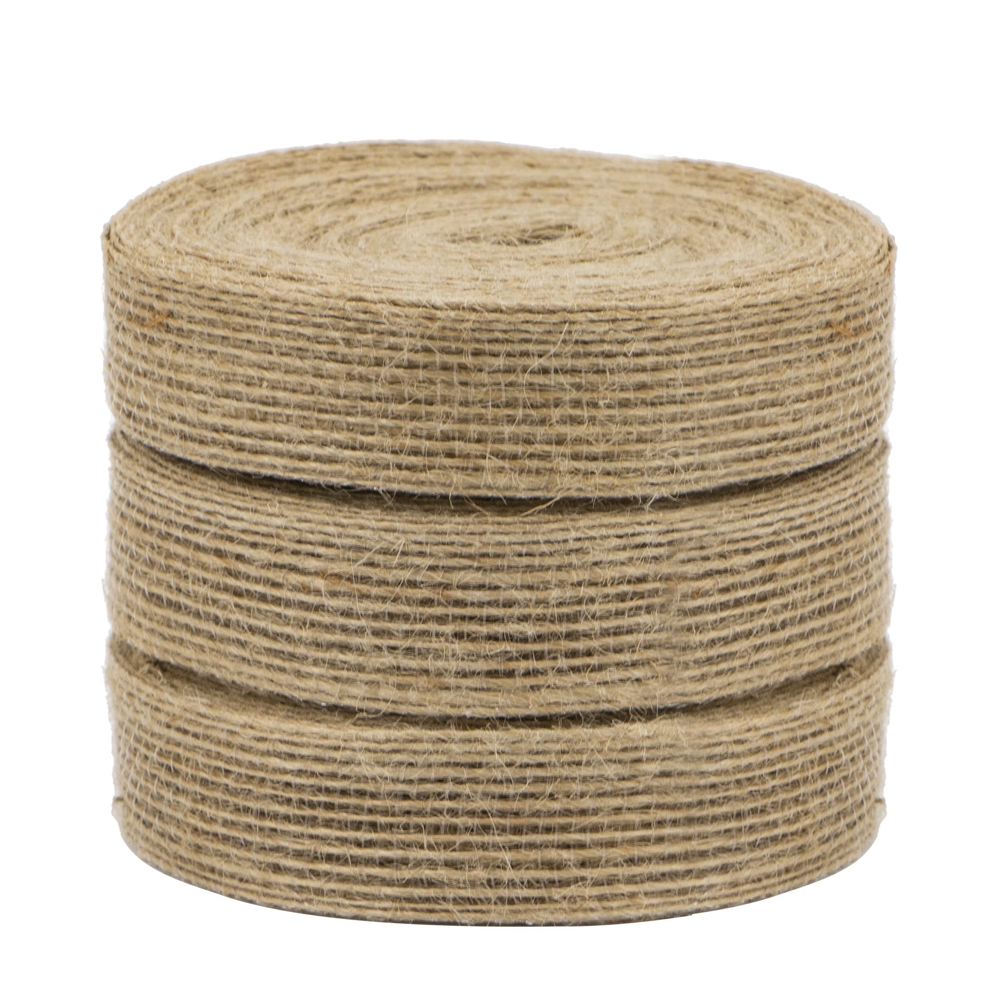 Time to Sparkle 2CM*30M Jute Craft Ribbon Burlap Rustic Hessian Ribbons for Crafts Gift Wrapping Hessian Fabric Burlap Ribbon 1 Set (3Rolls 2cm*10m/Roll) Brown