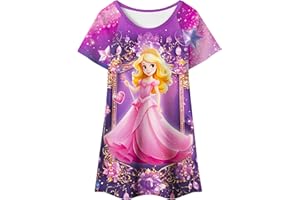 LQSZ Girls Nightgown Casual Dress Sleepwear 3-10 Years Pajamas Nightgowns for Little Girls