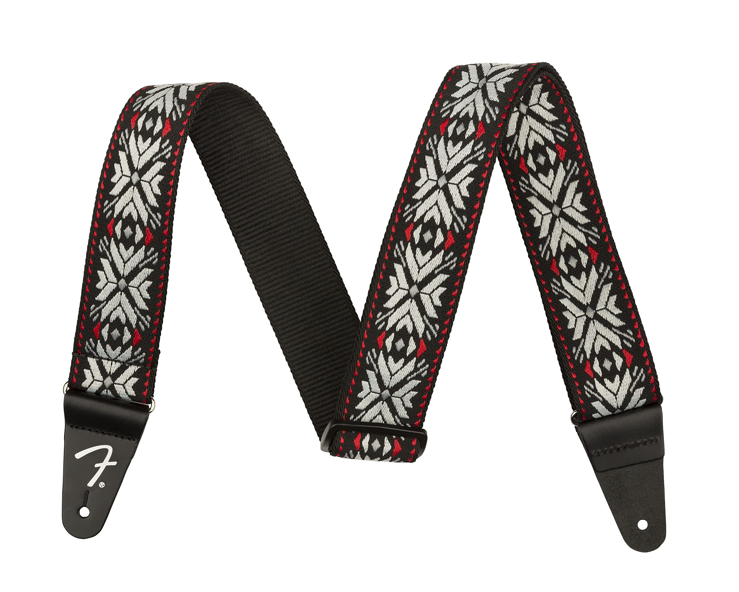 Fender Pasadena Woven Guitar Strap - RED SNOWFLAKE