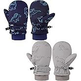 ENBAOHUI Baby Waterproof Mittens Threaded waterproof Mitten Fleece Lined Glove Kids Snow Ski Mitten for Boys Girls