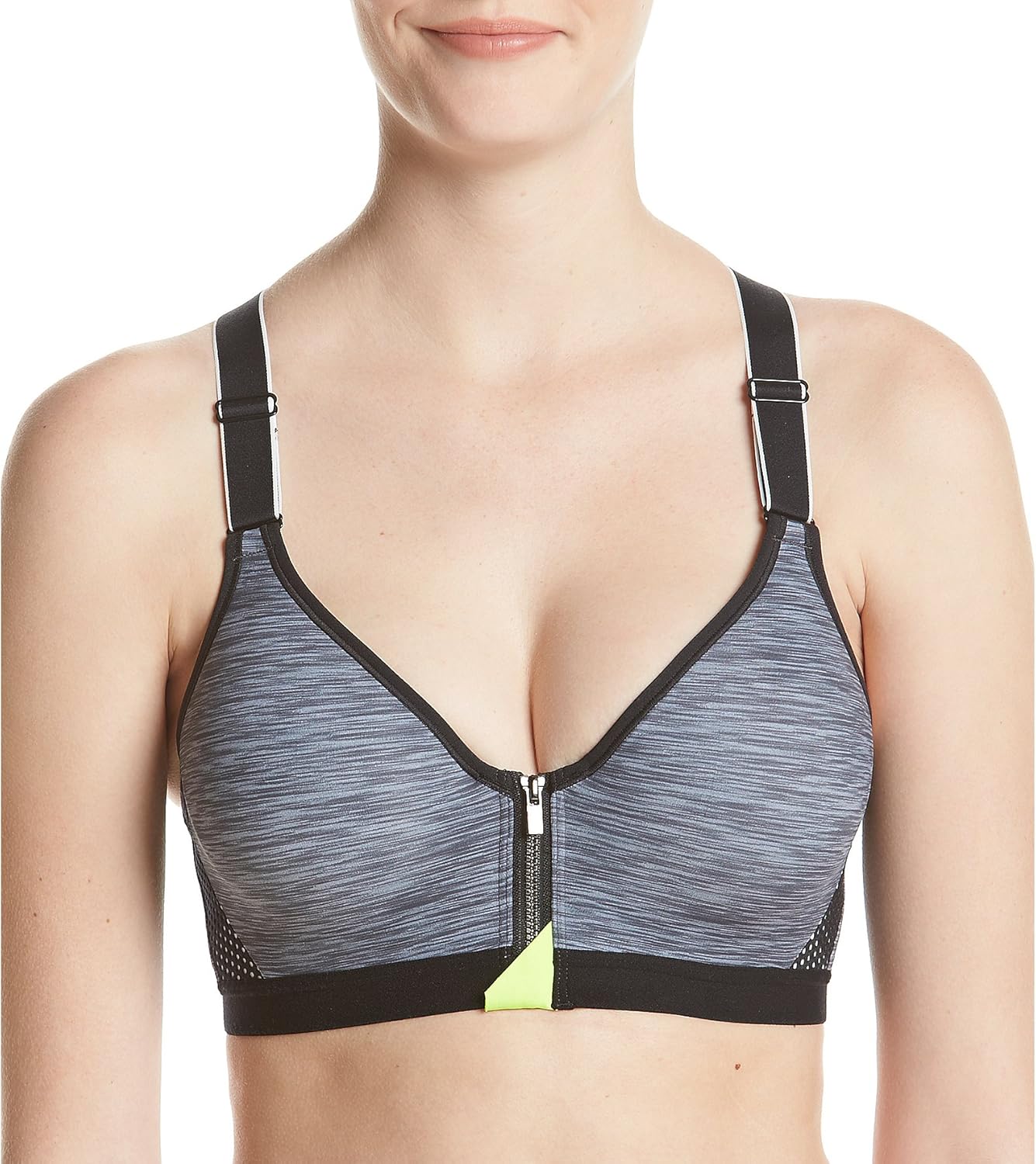 Maidenform Women's Sport Secure Zip Front Underwire Racerback DM7991 at  Women’s Clothing store