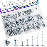 mxuteuk 145PCS #8 x1/2'' to 1-1/2" Self Tapping