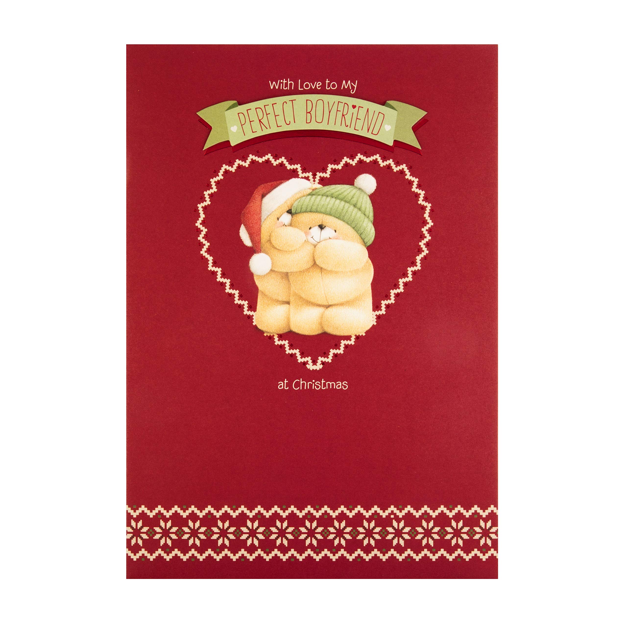 Hallmark Christmas Card for Boyfriend - Cute Forever Friends Design