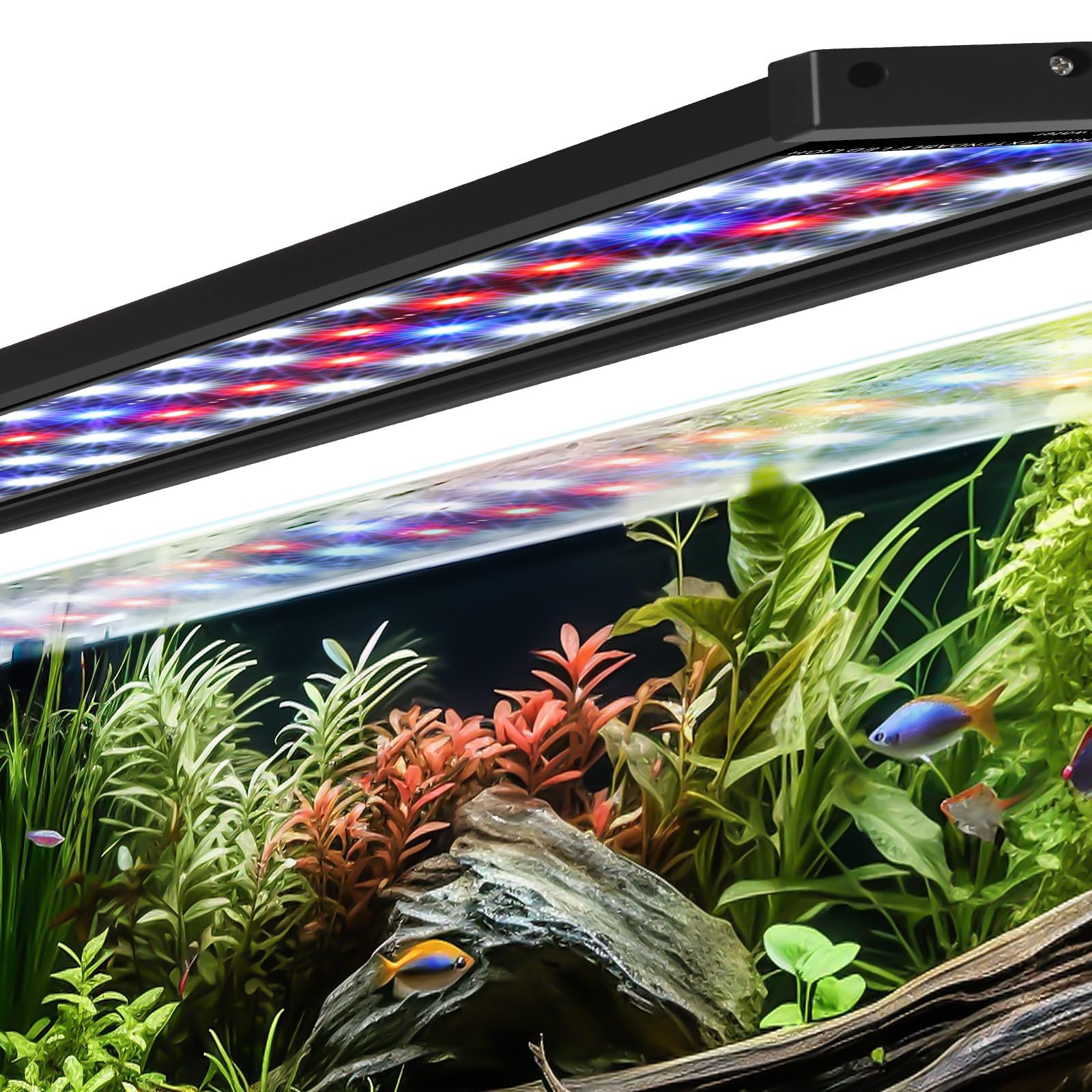 Aspect Fish Light AQQA Fish Tank Light for Plants Aquarium Light with Timer 14 Colors ...