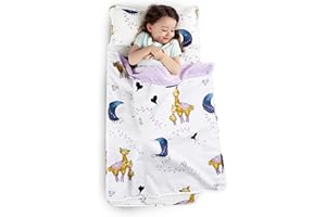 JumpOff Jo - Toddler Nap Mat - Sleeping Bag for Kids with Removable Pillow and Ultra Soft Blanket for Preschool, Daycare, and Sleepovers - Llama & Mama