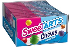 SweeTARTS Mini Chewy, Candy, Mixed Fruit, Theater Box, 3.75 oz, 12 count