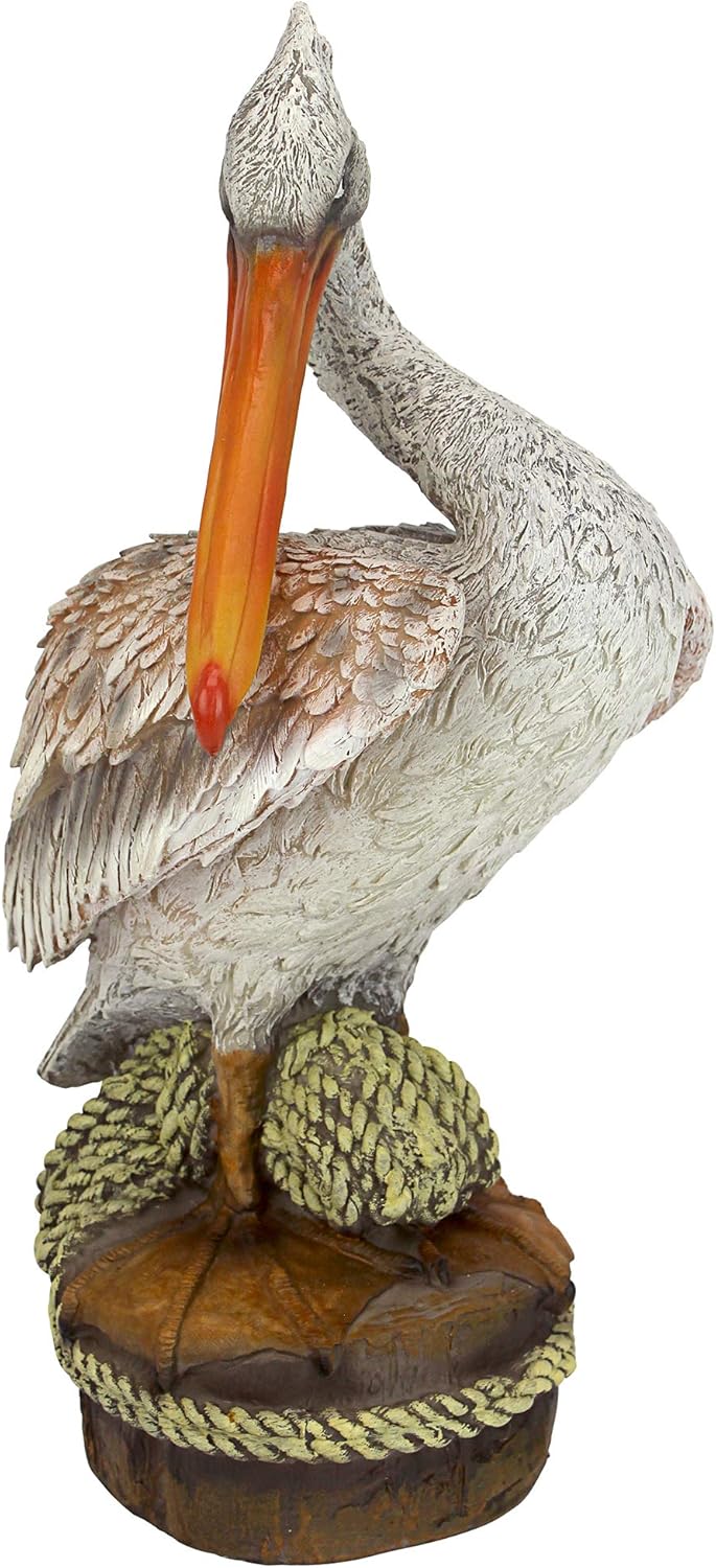 Design Toscano QM205301 Ocean Side Pier 51 Pelican Coastal Decor Garden Statue, 38 cm, Polyresin, Full Color - Image 3