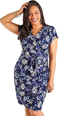 plus size wrap dress amazon
