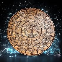 Amazon.com: AVIZCVE Celtic Tree Calendar, Wheel Of The Year Wood Sign - Tree  of Life, Vintage Handmade Calendar Wheel of the Year Ogham Witchcraft, Yule  Altar Witch Decor : Home & Kitchen