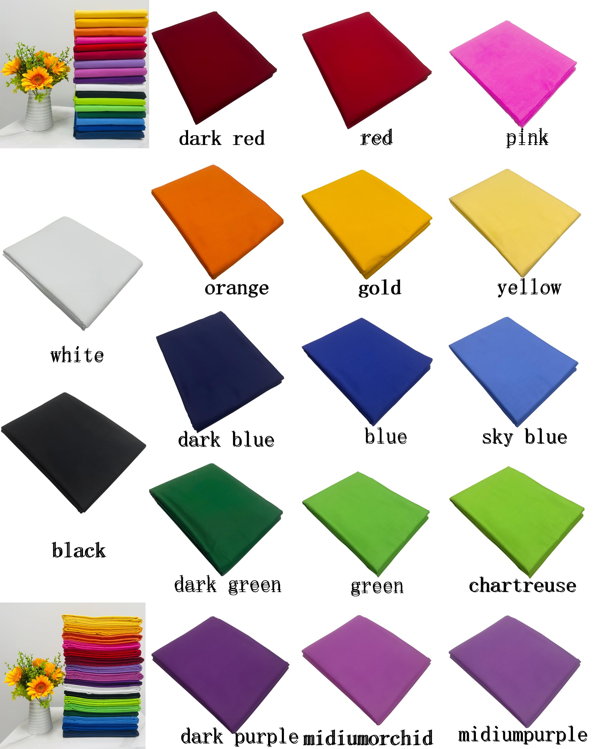 LUMANSUO 100% Cotton Fabric by The Yard，Quilting Fabric for Sewing,Crafts,Embroidery,Quilt Backing, Width 64 inches by Length 2 Yards Red Muslin Fabric