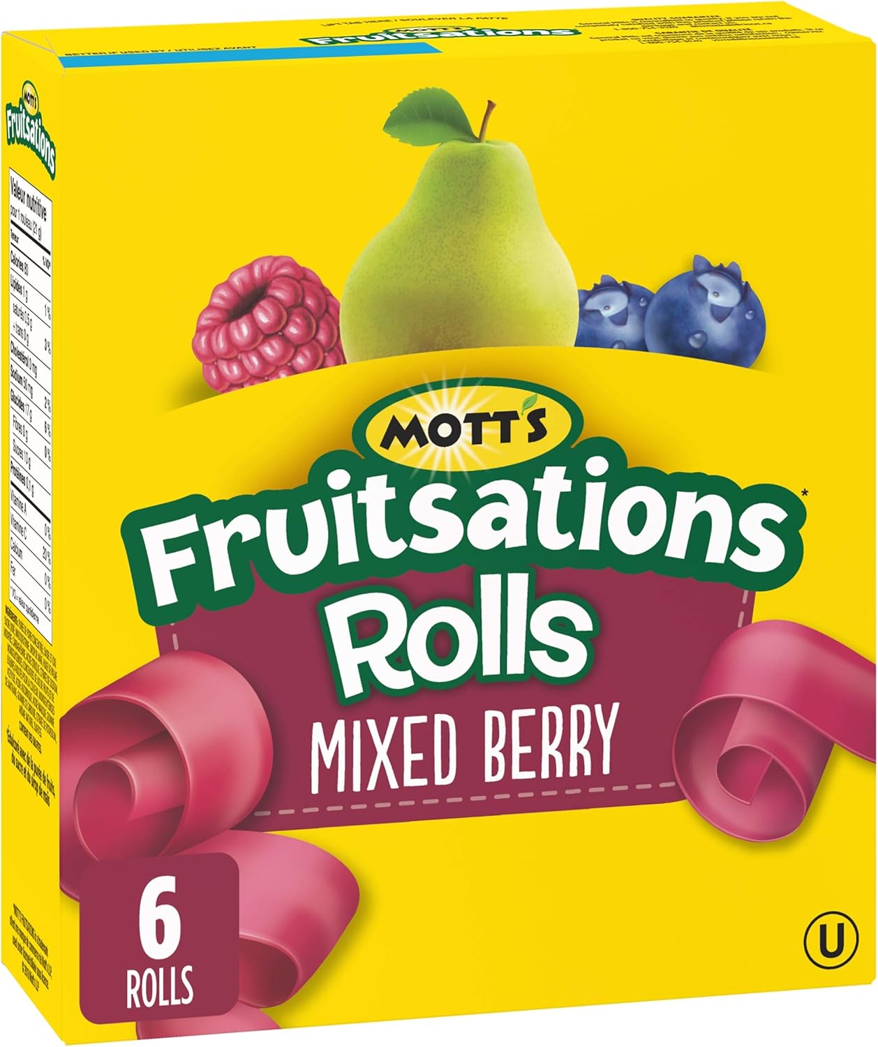 Mott's Fruitsations Rolls Gluten Free Mixed Berry Fruit Snacks, 128 g