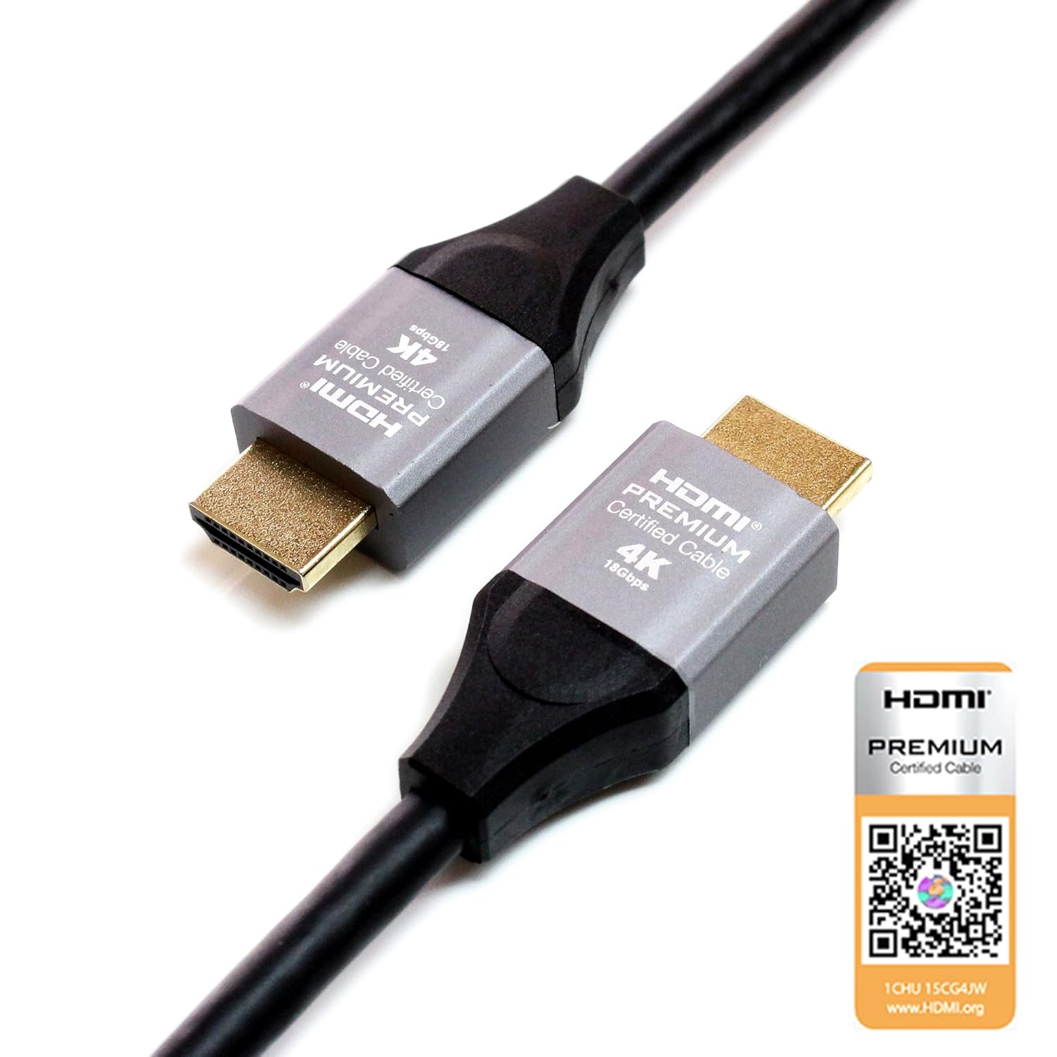 Tera Grand - 6 FT Premium HDMI Certified 2.0 Cable, 4K Ultra HD 2160P at 60Hz, HDMI 2.0b Dolby Vision HDR, 18 Gbps 4:4:4 Chroma UHD Aluminum Housing 3D, Compatible with Apple TV, Sony Playstation PS4