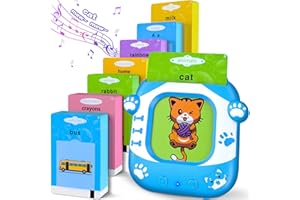BEAUWOW Talking Flash Cards, Kids Flash Cards with 448 Sight Words, Autism Sensory Toys, Montessori Toys, Speech Therapy Toys, Toddler Learning Educational Toy Gifts for 1 2 3 4 5 Year Old Boys and Girls