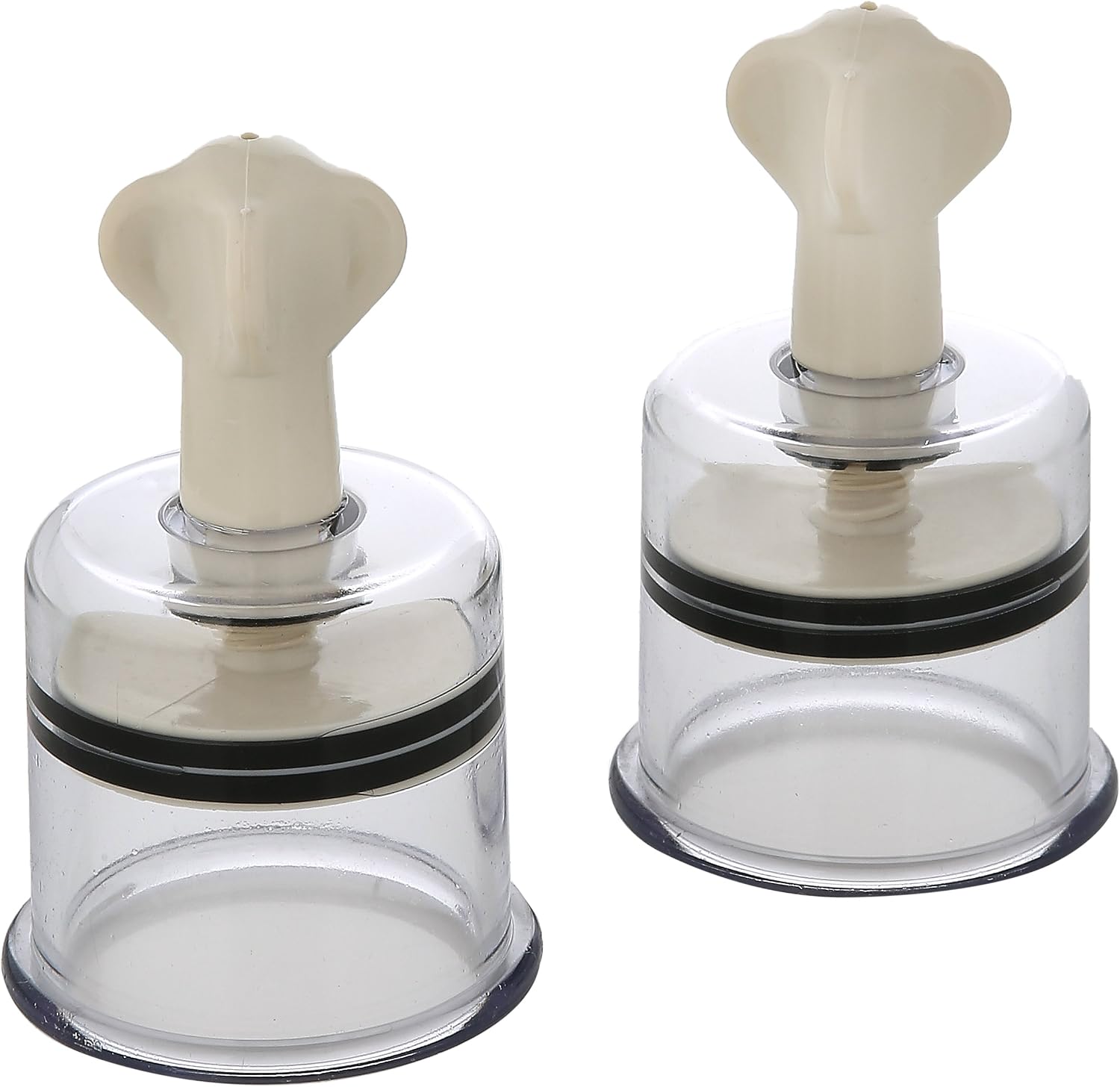 The Bondage Locker Breast Nipple Pumps, Adjustable Pressure Vacuum, Extra Large