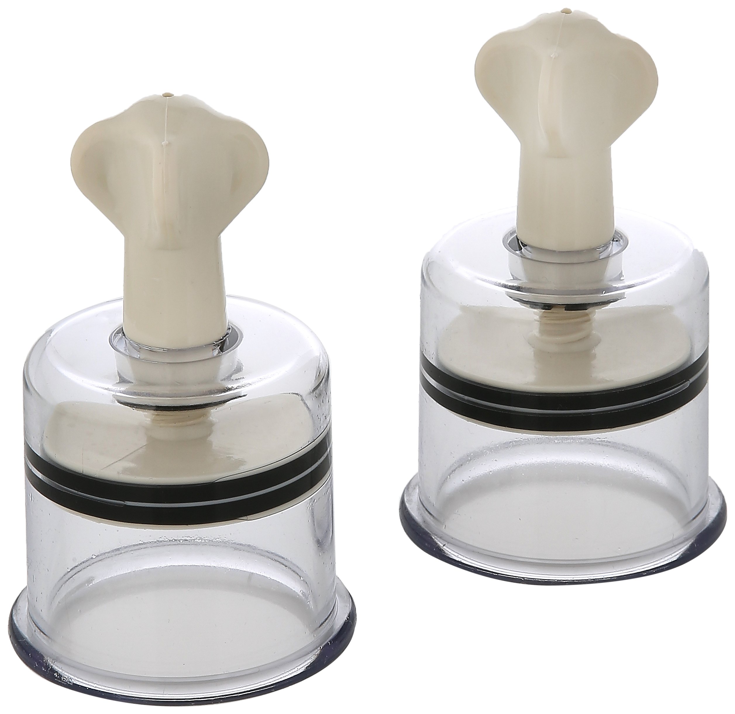 The Bondage Locker Breast Nipple Pumps, Adjustable Pressure Vacuum, Extra Large