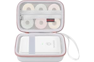 Elonbo Carrying Case for ORGBRO X1 Label Maker Machine, Portable Bluetooth Label Printer Storage Holder, Wireless Built-in Cutter Small Label Makers Handheld Sticker Maker Travel Bag, White