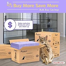 PETSWORLD Fresh Scented Cat Pads Refills for Tidy