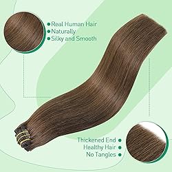 Clip in Hair Extensions Real Human Hair, SURNEL