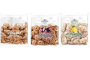 KOPERNIK PIERNIKI USZATKI (5.39 oz), CALUSKI (4.94 oz), FLISACZKI (5.39 oz) Sugar Coated Gingerbread x 3 pack. Product from Poland. Packing by Granda.