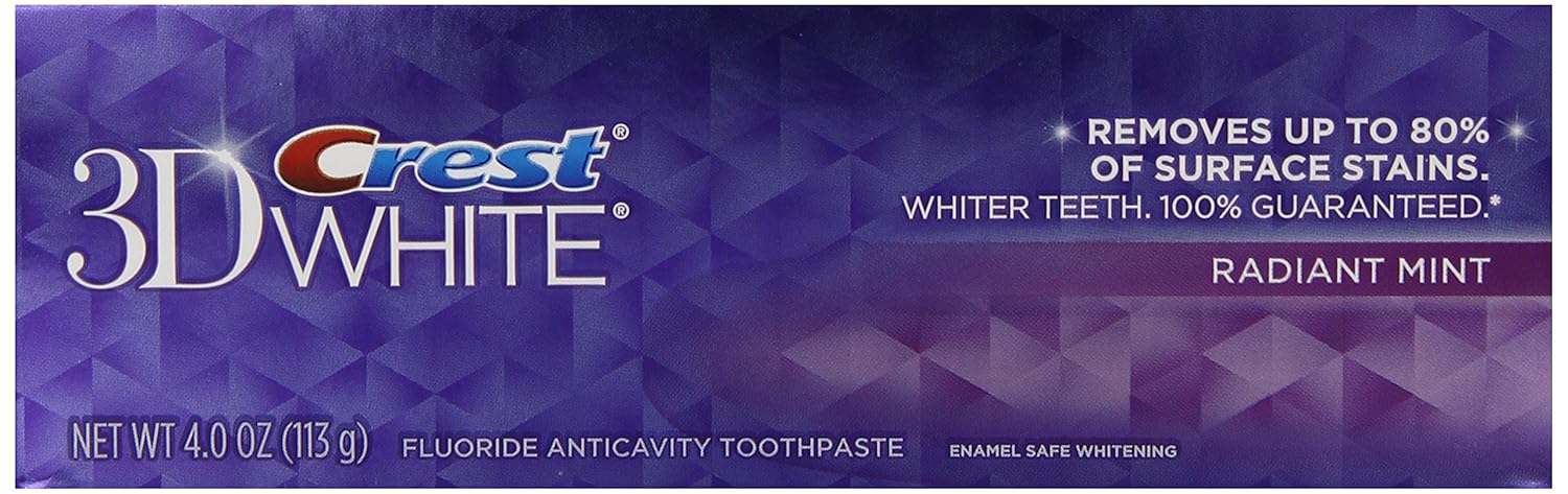 Amazon Com Crest 3d White Radiant Mint Flavor Whitening Toothpaste 4 Oz 6 Count Tooth Whitening Products Beauty