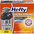 Hefty Ultra Strong Tall Kitchen Trash Bags, Blackout, Clean Burst, 13 Gallon, 80 Count