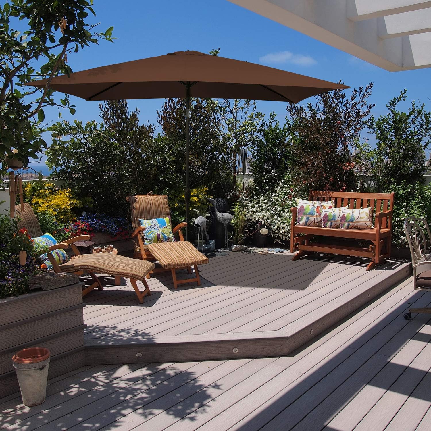 Garden 6 6 X 10 Ft Navy Meway Rectangular Patio Table Umbrella Garden Umbrella With Tilt And Crank For Commercial Event Market Deck Backyard Pool And Patio Table Patio Lawn Garden Patio Furniture