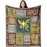 YHIKOUY Christian Gifts for Women Throw Blanket 60"x50", Christian Birthday Gifts, Religious/Spiritual Gift for Women Bible