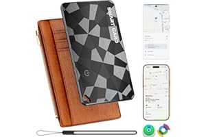 【for iOS&Android】 Airtag Wallet Tracker Card,Ultra-Thin Smart Card, Credit Size Bluetooth Tracker for Wallet Passport, Works 