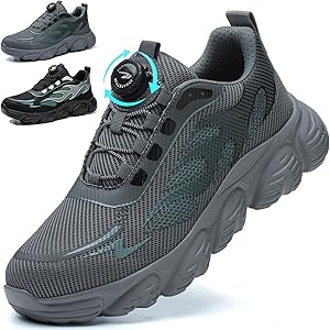 Mitudidi Sicherheitsschuhe Herren Unisex Stahlkappenschuhe Sportliche Arbeitsschuhe Damen Atmungsaktiv Safety Shoes for Men Leicht Stahlkappenschuhe 38-46 EU