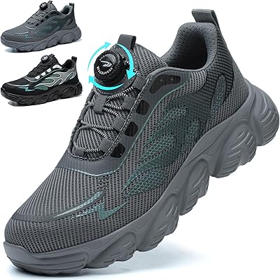 Mitudidi Sicherheitsschuhe Herren Unisex Stahlkappenschuhe Sportliche Arbeitsschuhe Damen Atmungsaktiv Safety Shoes for Men Leicht Stahlkappenschuhe 38-46 EU