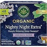 Traditional Medicinals Organic Nighty Night Extra, 48 Tea Bags | With Valerian Root for Relaxation