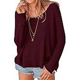 PRETTYGARDEN Women's Oversized Sweaters 2026 Casual Long Sleeve Scoop Neck Pullover Tops Loose Cozy Knit Spring Outfits