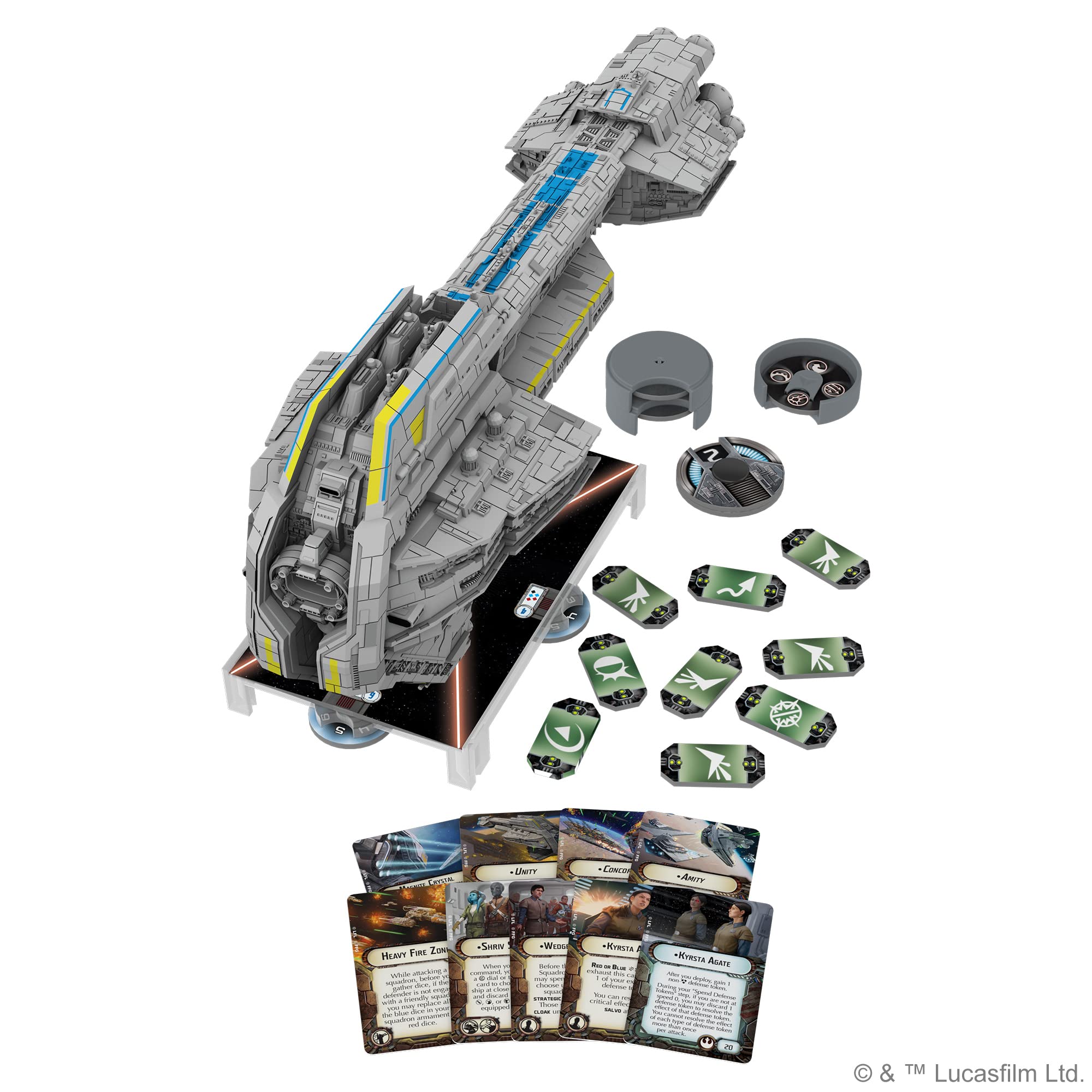 Star Wars: Armada Nadiri Starhawk EXPANSION PACK - Command the New Republic's Flagship! Tabletop Miniatures Strategy Game, Ages 14+, 2 Players, 2 Hour Playtime, Made by Atomic Mass Games