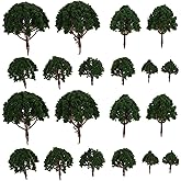 20 Pcs Model Trees Plastic Miniature Trees for Micro Landscape Train Scenery Decor Diorama Supplies