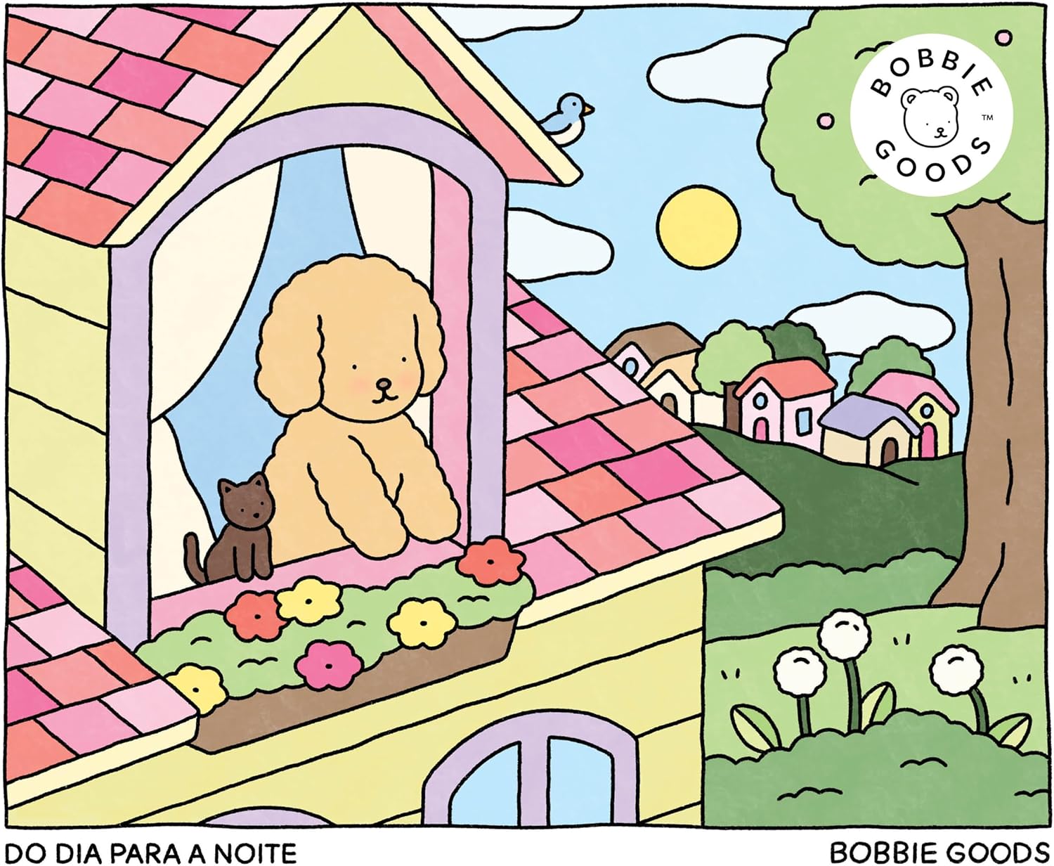 Do dia para a noite (Day to night) – Livro de colorir oficial Bobbie Goods