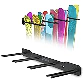 GoSports Wall Mounted Ski and Snowboard Storage Rack - 2 or 8 Ski Sizes