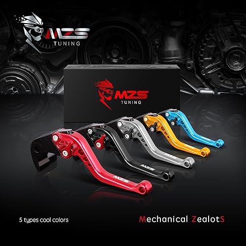 thumbnail image 2 of MZS Short CNC Adjustable Brake & Clutch Levers – Black, Fits Yamaha MT07/FZ07, MT09/FZ09, XSR700, XSR900 2 of 9