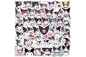 MINRAIN 50pcs Kuromi Stickers for Water Bottle, Waterproof Vinyl Decal for Adult Teen Kids Laptop Skateboard Phone Travel Case Bike Guitar Computer Helmet (Kurom)
