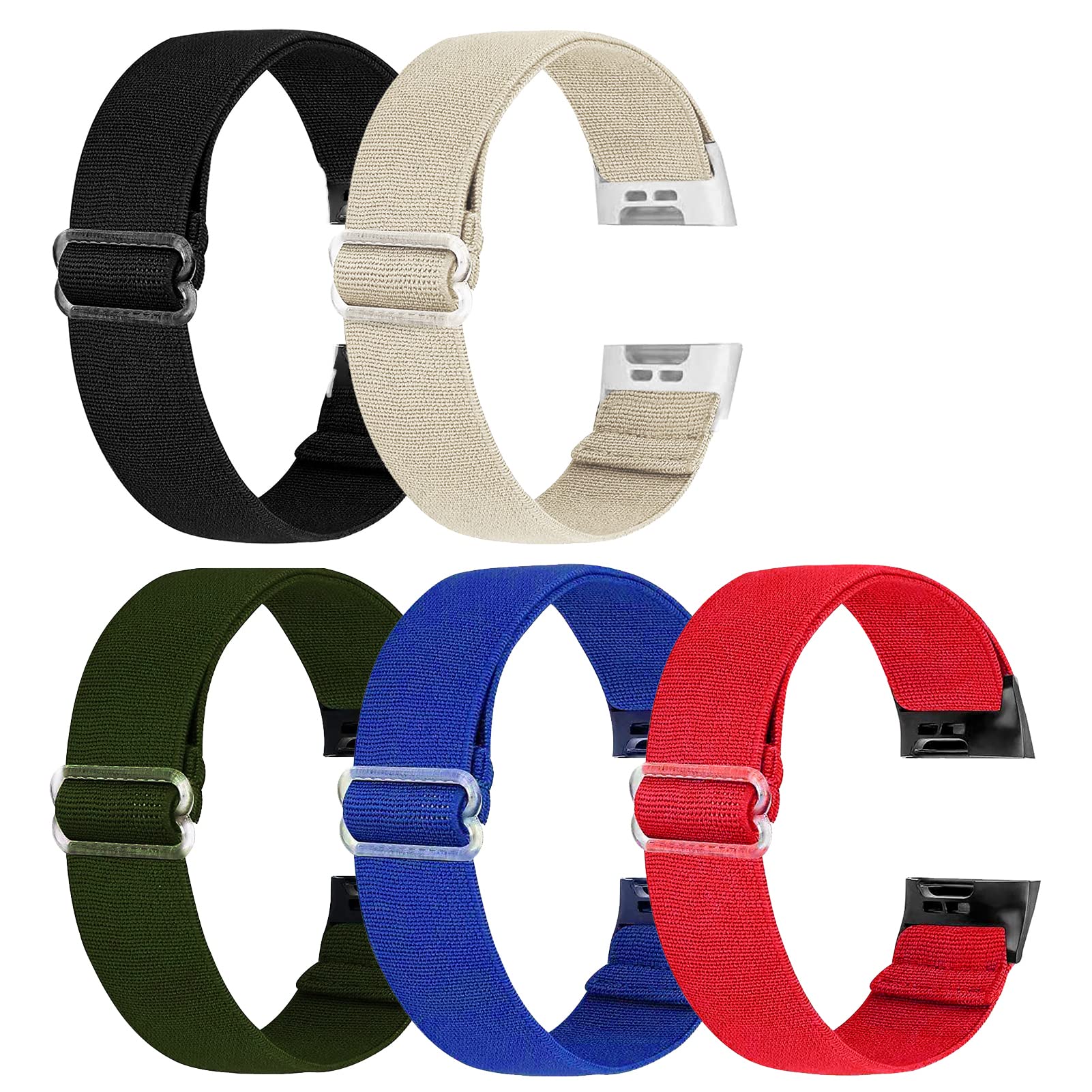 Ecogbd Elastic Replacement Strap Compatible with Fitbit Charge 3 Strap/Fitbit Charge 4 Strap, Soft Fabric Nylon Sports watch strap Wristbands for Women Men (COL-A)