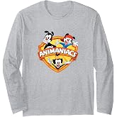 Animaniacs Classic Logo with Warner Siblings Funny Cartoon Long Sleeve T-Shirt