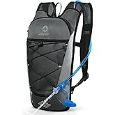 Nepest Hydration Backpack with 2L Water Bladder for Cycling, Water Backpack for Hiking Running, Lightweight Hydration Pack , Grey